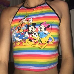 Rainbow Mickey Mouse crop top